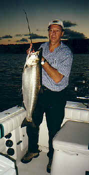 Captain Bill George aboard George'N Charters fishing the waters of Georgian Bay